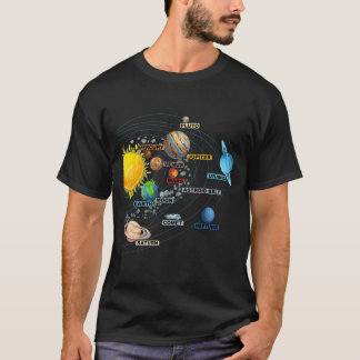 Camiseta Planetas do Sistema Solar Astronomia Ciência Espac