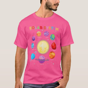 Camiseta Planetas do Sistema Solar Ciência Espaço Meninos M