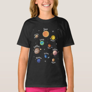 Camiseta Planetas do Sistema Solar Crianças Conhecem Ca do 