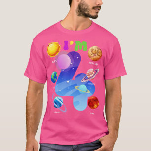 Camiseta Planetas do Sistema Solar Cute 4 Anos 4 Anos Anive
