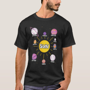 Camiseta Planetas Do Sistema Solar E Ciência Espacial 1