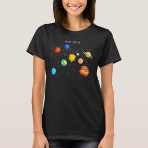Camiseta Planetas Do Sistema Solar Espaço Solar E Ciência
