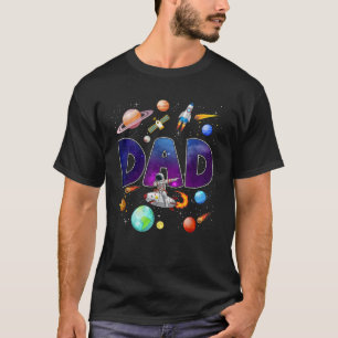 Camiseta Planetas do Sistema Solar Funny Pai Exterior Pai