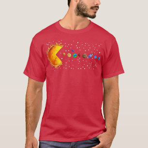 Camiseta Planetas do Sistema Solar Mostram Espaço Astrônomo