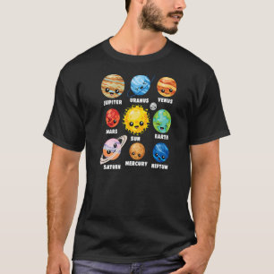 Camiseta Planetas do Sistema Solar Planeta Espacial Ciência