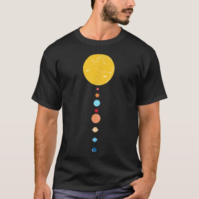 Camiseta Planetas do Sistema Solar Vênus Terra Marte Júpite (Frente)