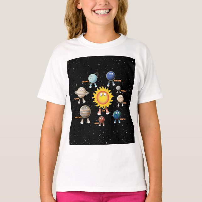 Camiseta Planetas e Sistema Solar (Frente)