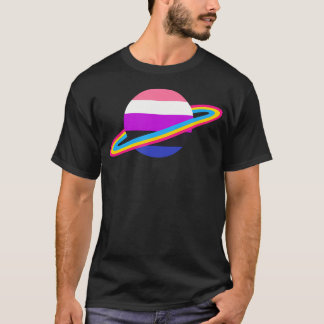 Camiseta Planetas Espaciais Arco-íris Lgbt Lésbica Gay Biss