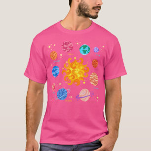 Camiseta Planetas Espaciais do Sistema Solar Atraem Criança