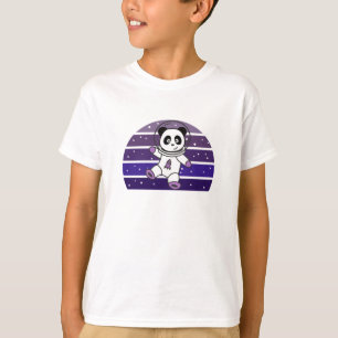 Camiseta Planetas Espaciais Panda Galáxia Astronauta Saturn