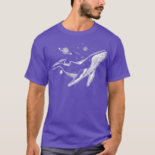 Camiseta Planetas Galáxicos de Estrelas do Espaço de Baleia