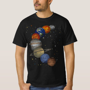 Camiseta Planetas Galáxicos Sol Universo Ciência Espacial E