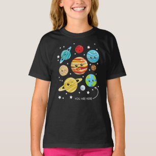 Camiseta Planetas Gelados, Planetas Kawaii, Espaço, Cosmos,