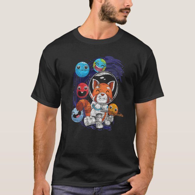 Camiseta Planetas Gofos Exteriores do Espaço China Astronau (Frente)