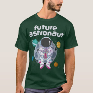 Camiseta Planetas Lua Exterior Ciência Espacial Futuro A