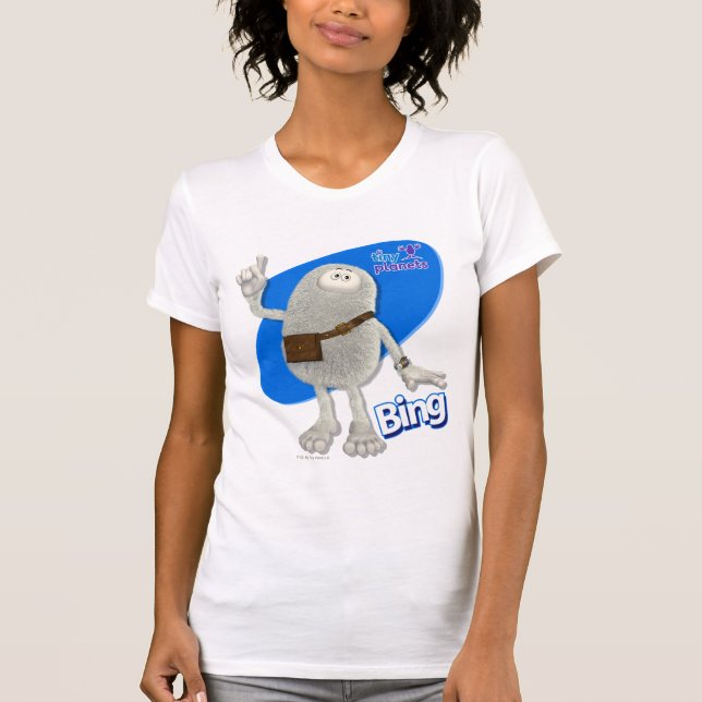 Camiseta Planetas minúsculos Bing - Um-ha! (Frente)