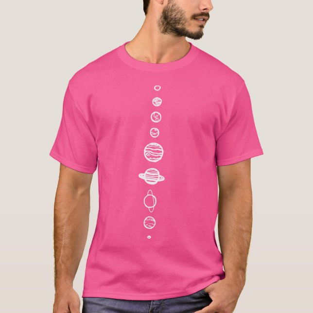 Camiseta Planetas Negros (Frente)