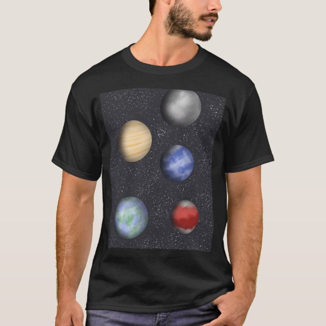 Camiseta Planetas No Espaço (Frente)