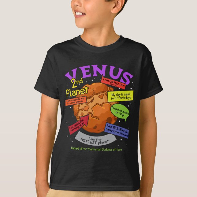 Camiseta Planetas Perfeitos, Professores - Vênus, para Syst (Frente)