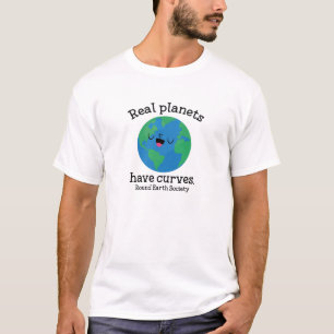 Camiseta Planetas Reais Têm Curvas