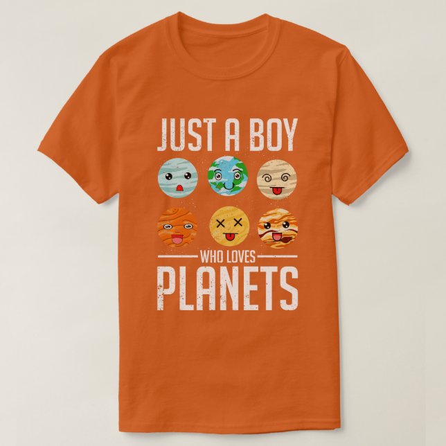 Camiseta Planetas Solares Cute Botas Ciência Espacial Boas  (Frente do Design)