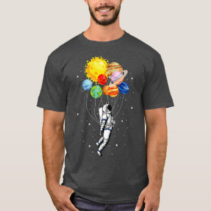 Camiseta Planetas Solares Sistema Engraçado Astronauta Espa