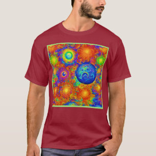 Camiseta Planetas Tristes e Coloridos Assustadores