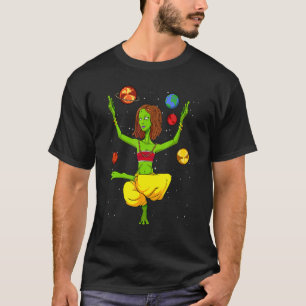 Camiseta Planetas Yoga Universo Zen Meditação Espiritual