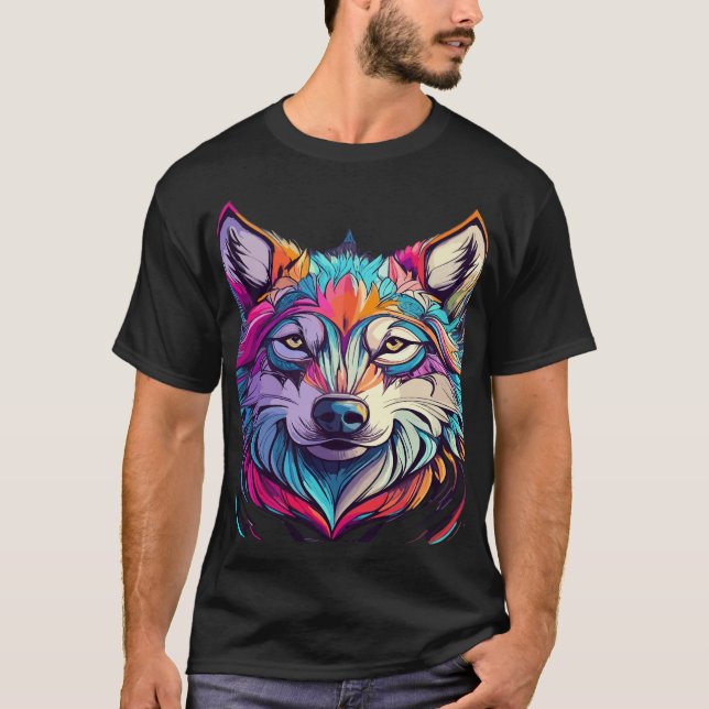 Camiseta Planície da Vida Selvagem do Lobo das Montanhas (Frente)