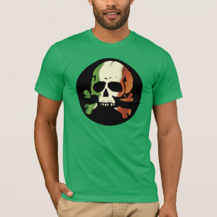 Camiseta Planície irlandesa do crânio da bandeira