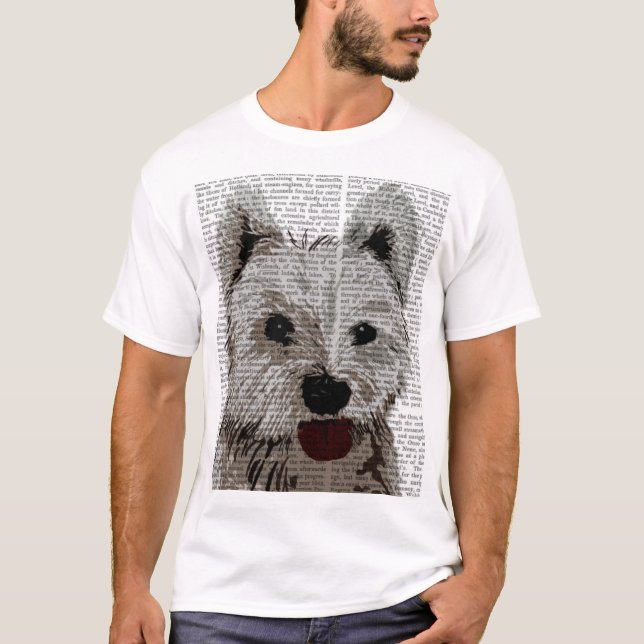 Camiseta Planície Terrier West Highland (Frente)