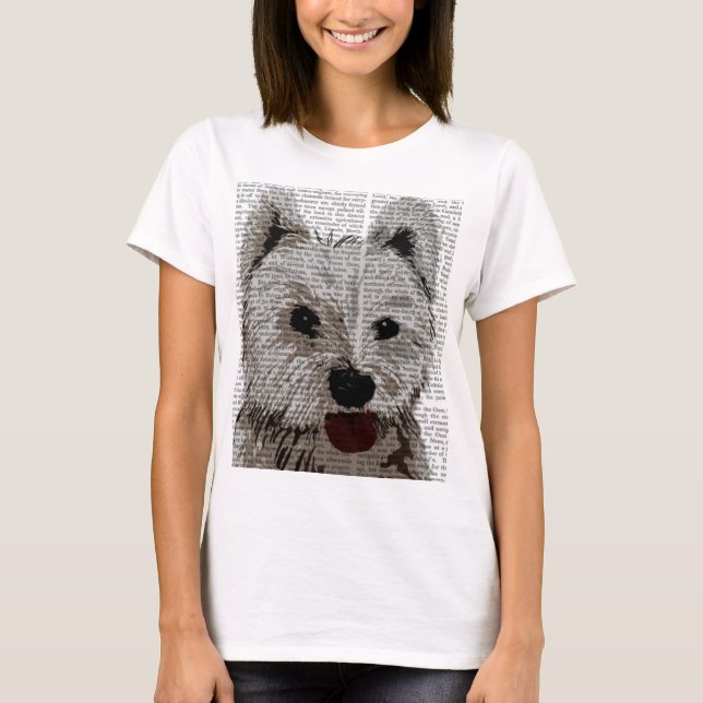Camiseta Planície Terrier West Highland (Frente)