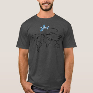 Camiseta Planilha do Mapa Mundial Viagem 3