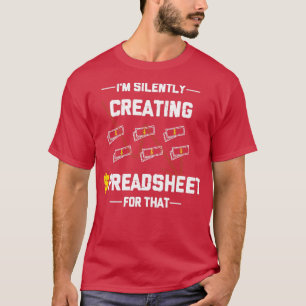 Camiseta Planilha Ix27m criando silenciosamente para aquela