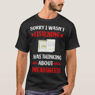 Camiseta Planilhas Não Ouvindo