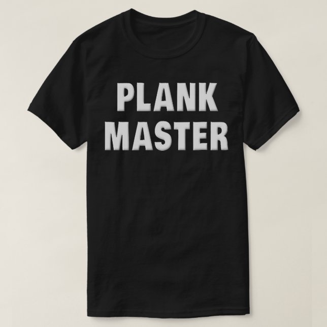 Camiseta Plank Master Funny Workout dizendo Workout G (Frente do Design)