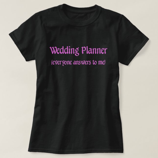 Camiseta Planner de Casamento (Frente do Design)