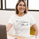 Camiseta Planner De Casamento Para Aluguer<br><div class="desc">texto do planejador de casamento com noiva e noiva,  silhueta do dia de casamento</div>