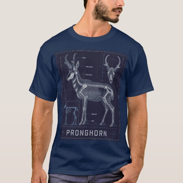 Camiseta Plano Anatômico do Antílope Americano (Frente)