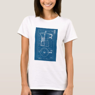 Camiseta plano blueprint cafetiere moka bialetti