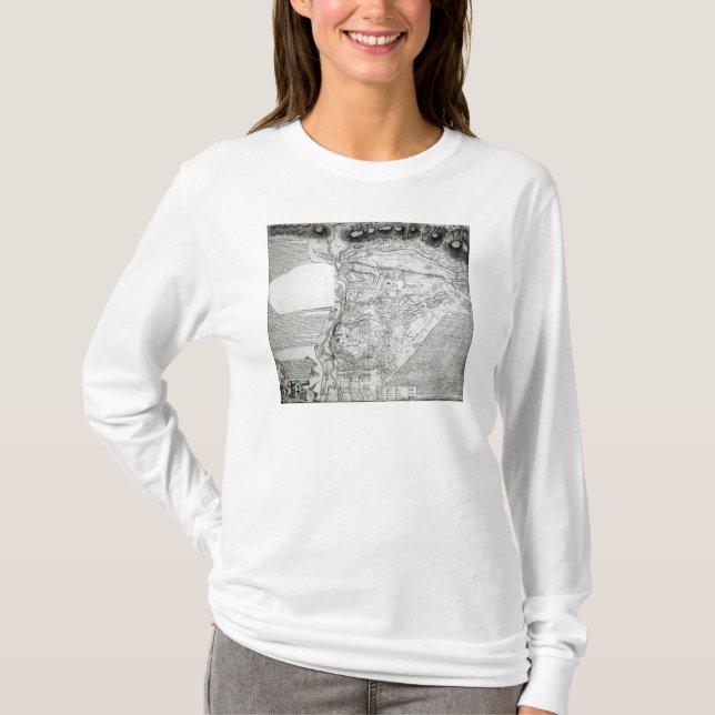 Camiseta Plano da batalha de Minden (Frente)