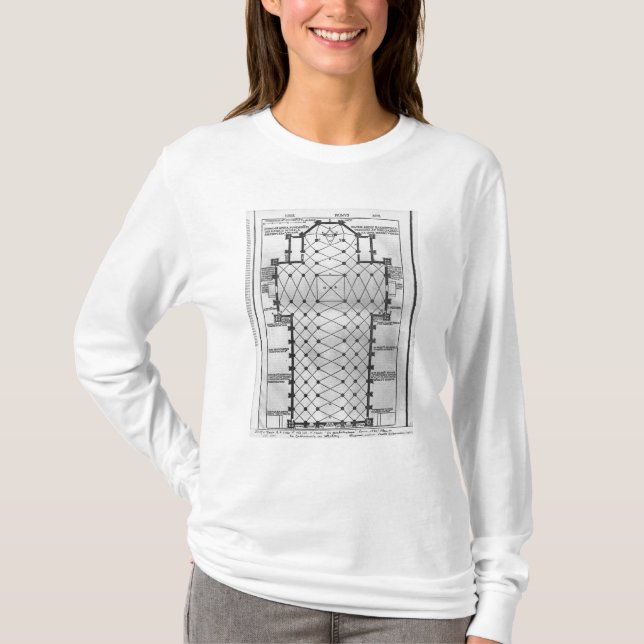 Camiseta Plano da catedral de Milão (Frente)