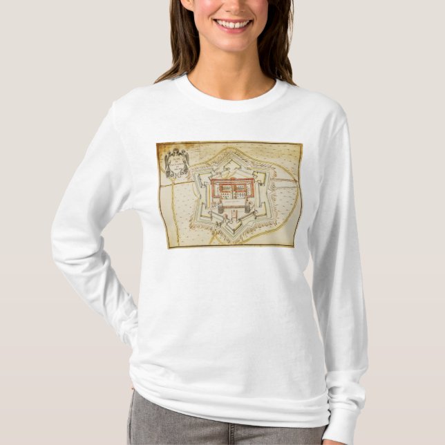 Camiseta Plano da citadela de Milão (Frente)