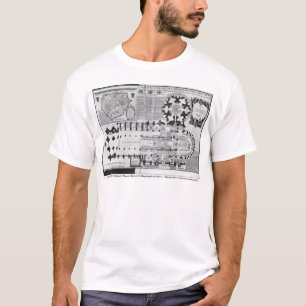 Camiseta Plano da igreja da abadia de St Denis, 1705