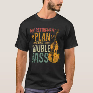 Camiseta Plano de Aposentadoria do Contrabaixo Retrô Contra