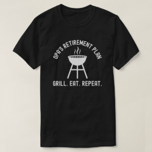 Camiseta Plano de Aposentadoria do Opa Churrasco Coma Repit