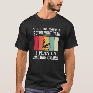 Camiseta Plano de aposentadoria Engraçado Cigarro Homens C