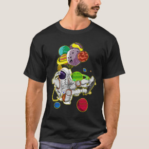 Camiseta Plano de Astronauta Engraçado Viagem Espacial Plan