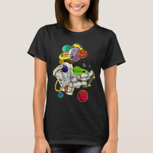 Camiseta Plano de Astronauta Engraçado Viagem Espacial Plan