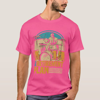 Camiseta Plano de Baixa do Drummer - Player do tambor